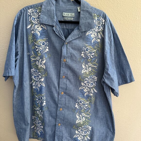 Batik Bay Men's Blue Hawaiian Shirt Size XL - Picture 4 of 6